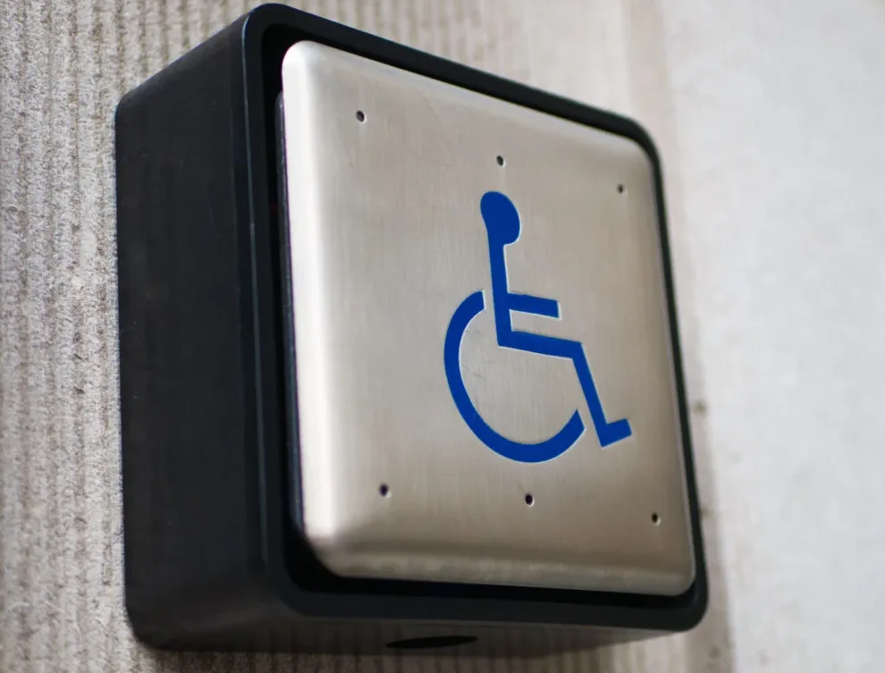 ADA compliant lever handle door hardware installed on commercial building in Florida