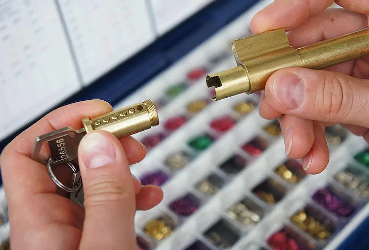 Locksmith designing and pinning master key system for residential property in South Florida