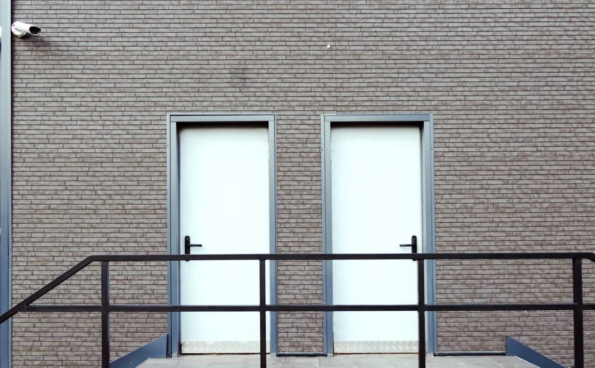 New hollow metal fire-rated door installed by Triton Locksmith at South Florida office building