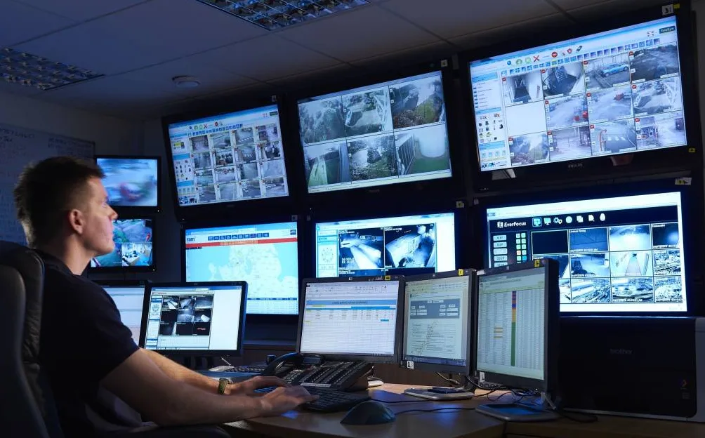 Triton Locksmith integrating access control with camera system at commercial building in South Florida