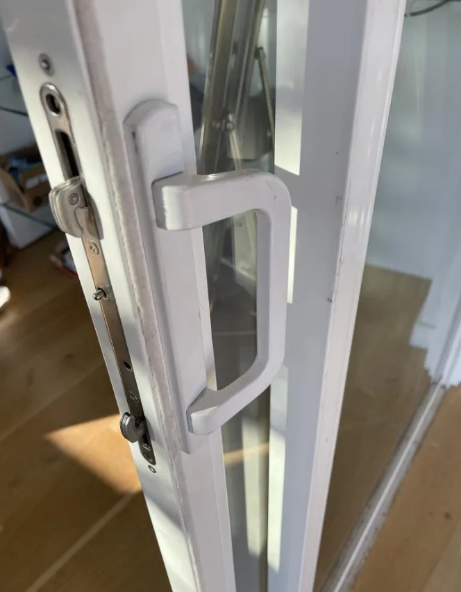Sliding glass door mortise lock repair and replacement service by Triton Locksmith in South Florida