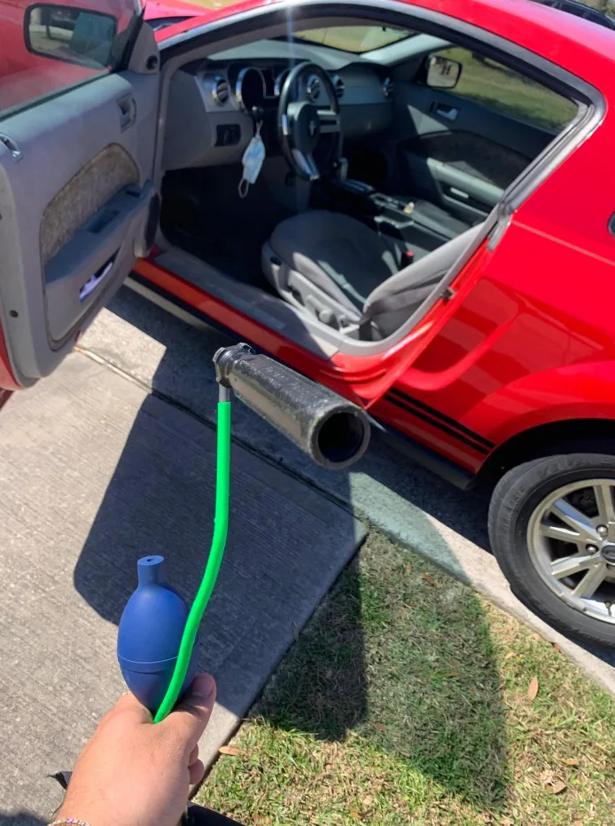 Professional automotive lockout tools including air wedge and long reach tool used by Triton Locksmith